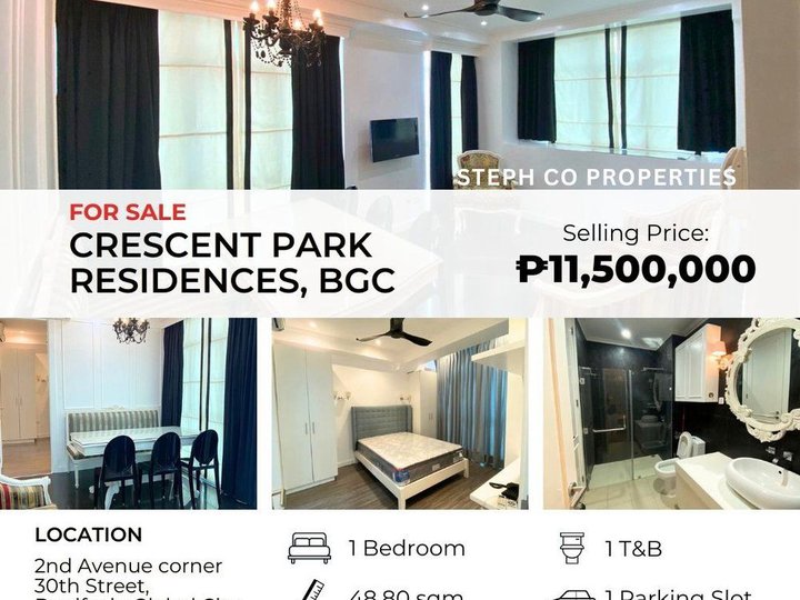 Good Deal! BGC 1 Bedroom Unit in Crescent Park Residences, Investment