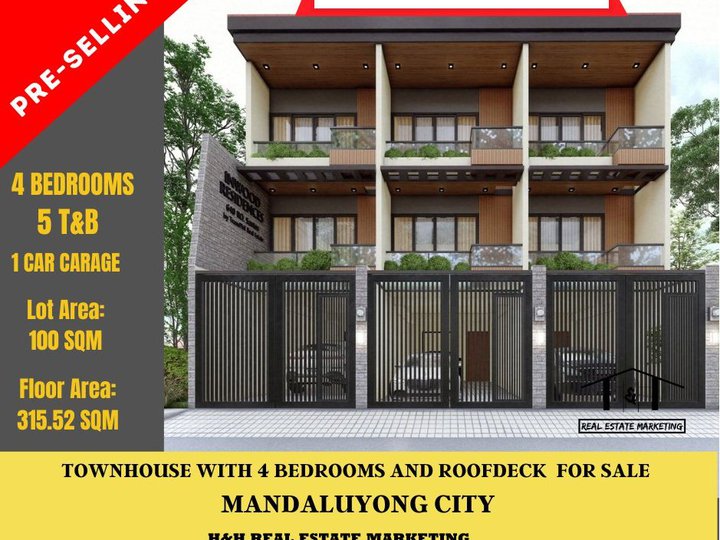 3 STOREY TOWNHOUSE WITH 4 BEDROOMS AND ROOF DECK IN MANDALUYONG