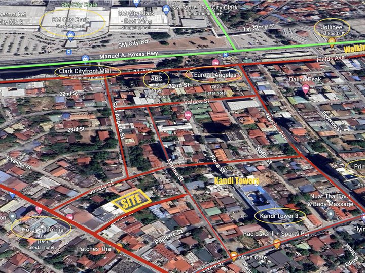 VACANT LOT W/ WIDE FRONTAGE IDEAL FOR COMMERCIAL USE IN ANGELES CITY NEAR FIELDS AVENUE AND SM CLARK