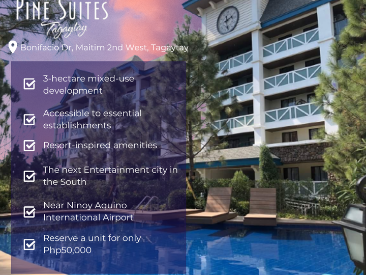 Premium Studio and 2BR units for Sale in Tagaytay (RFO)