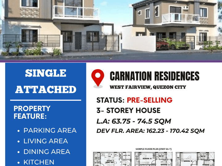 5-bedroom Single Attached House For Sale in West Fairview QC