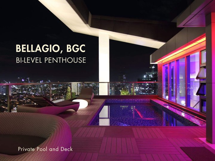 Bellagio, Bonifacio Global City - Penthouse for SALE!  Bi-level  w/ Private Pool and Deck