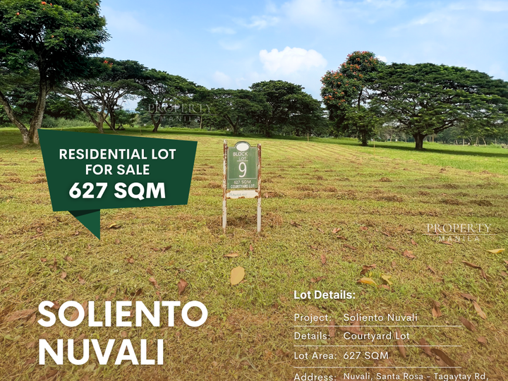 Soliento Residential Lot for Sale | 627 sqm