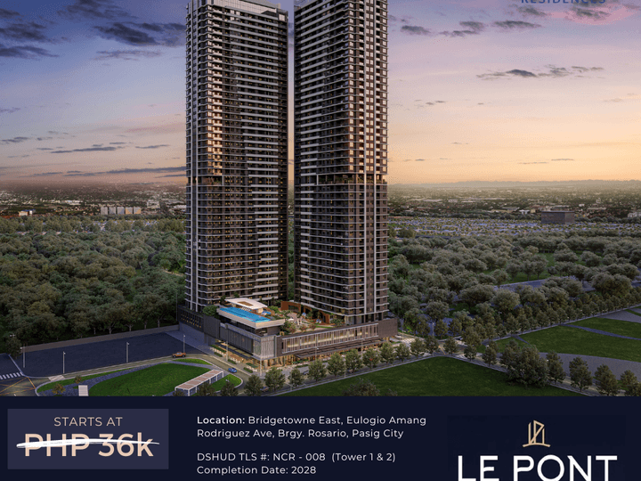 1 Bedroom Condo in Pasig City Le Pont Residences Bridgetowne [Condo 🏙️