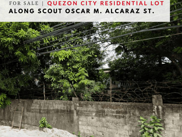 For Sale Quezon City Residential Lot  Along Scout Oscar M. Alcaraz