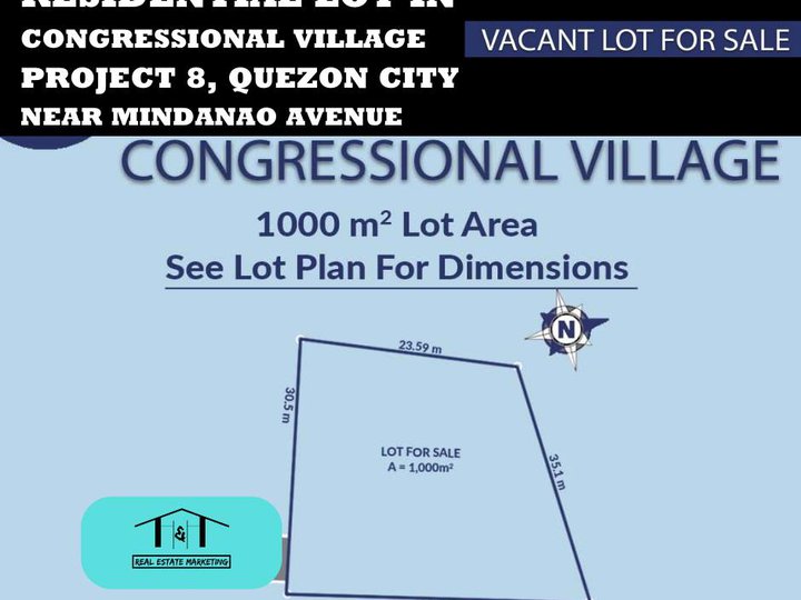 1,000 sqm Residential Lot For Sale in Quezon City / QC Metro Manila
