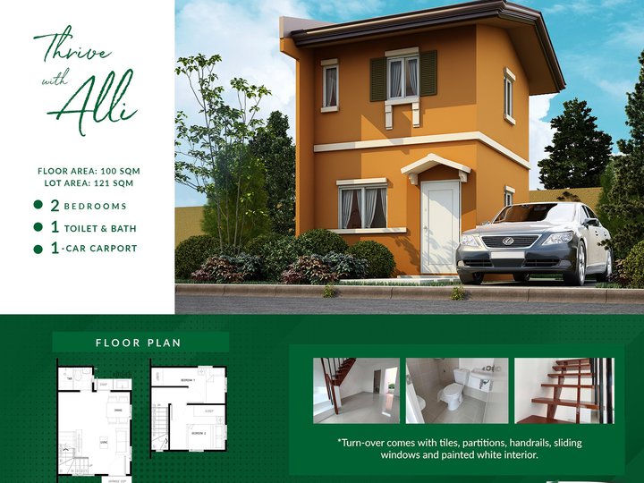 2 bedroom Alli House and Lot in Sta. Maria