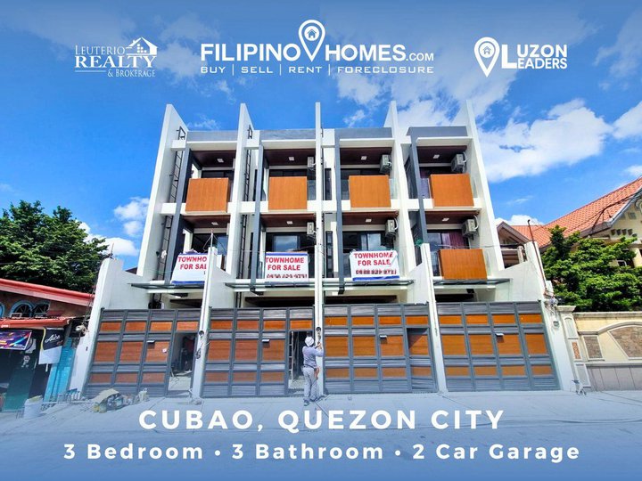 LAST UNIT: RFO 3-bedroom Townhouse For Sale in Cubao Quezon City / QC