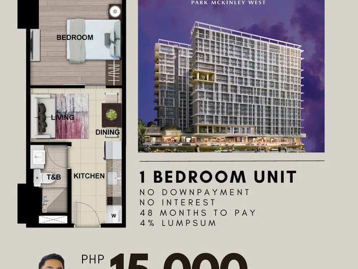 MOST AFFORDABLE PRICE/SQM IN FORT BONIFACIO - 1br unit with balcony