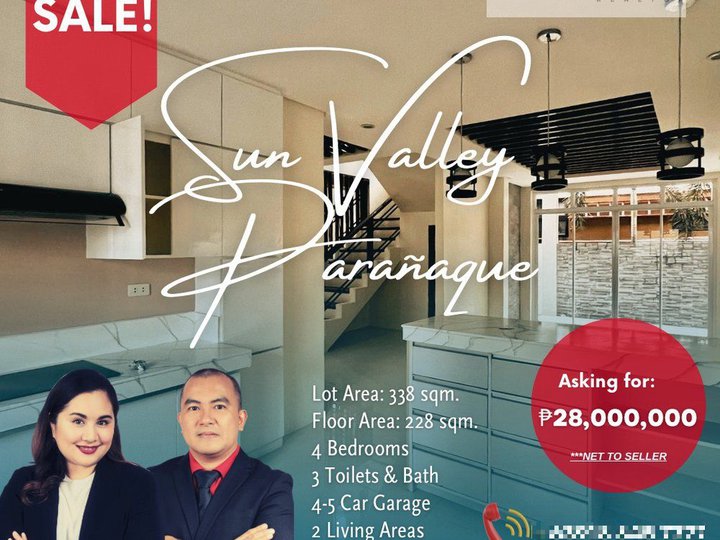 4-bedroom Single Detached House For Sale in Sun Valley Paranaque near SM Bicutan