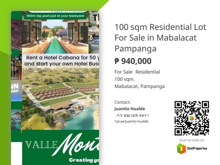 100 sqm Commercial Lot For Sale in Clark Mabalacat Pampanga