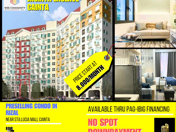 Condo in rizal for sale preselling near sta.lucia and lrt station