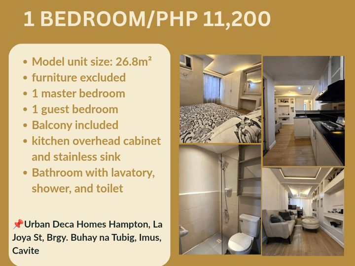 26.8sqm 1-bedroom Condotel For Sale in Imus Cavite