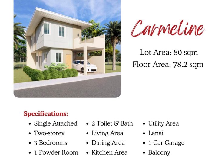 3-bedroom Single Attached House For Sale in Lipa Batangas