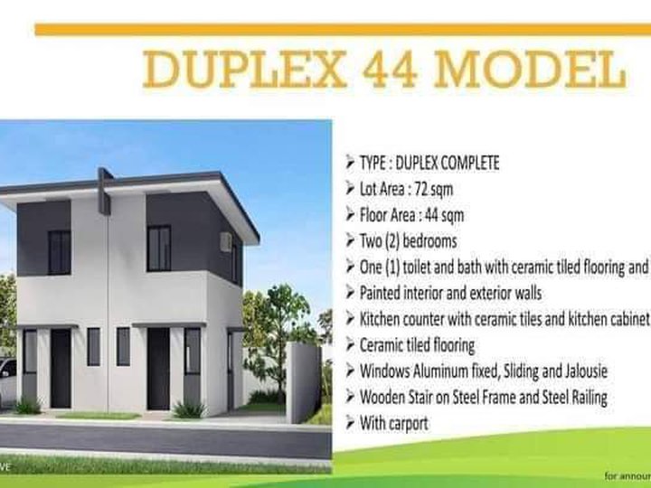 Duplex/townhouse RFO 2- bedrooms at de ocampo Trece