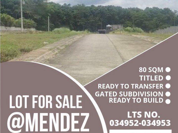 80 sqm Residential Lot For Sale in Anuking 2 Mendez Boundary of Guinhawa Tagaytay