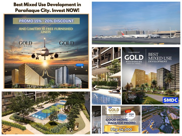 SMDC Gold City with Residential office across NAIA 1 Manila Airport