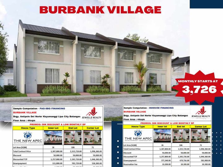 Pre-Selling Affordable Townhouse For Sale in Lipa, Batangas