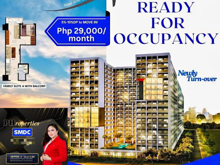 For Sale 5% DP EARLY OCCUPANCY PROGRAM in Pasay City