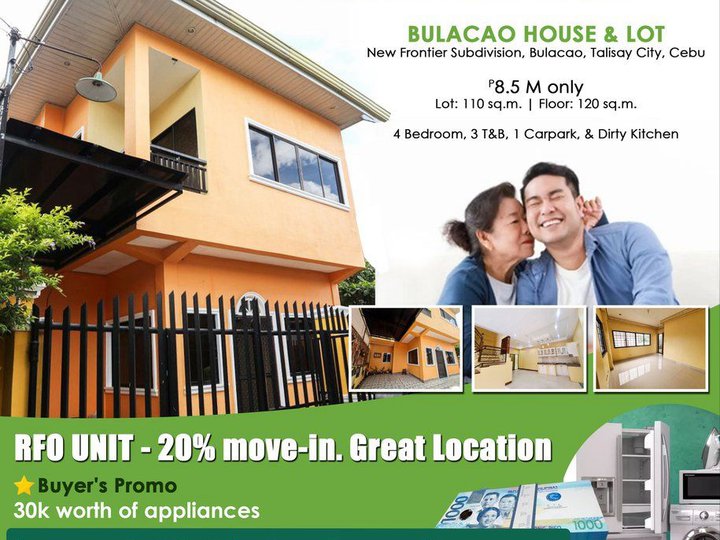 RFO 4-bedroom Single Attached House For Sale in Talisay City, Cebu