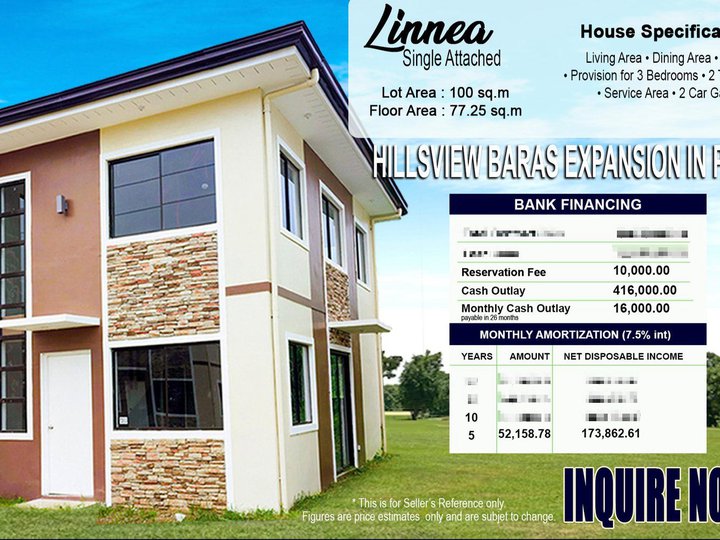3-Bedroom Single Attached House and Lot for Sale in Baras Rizal