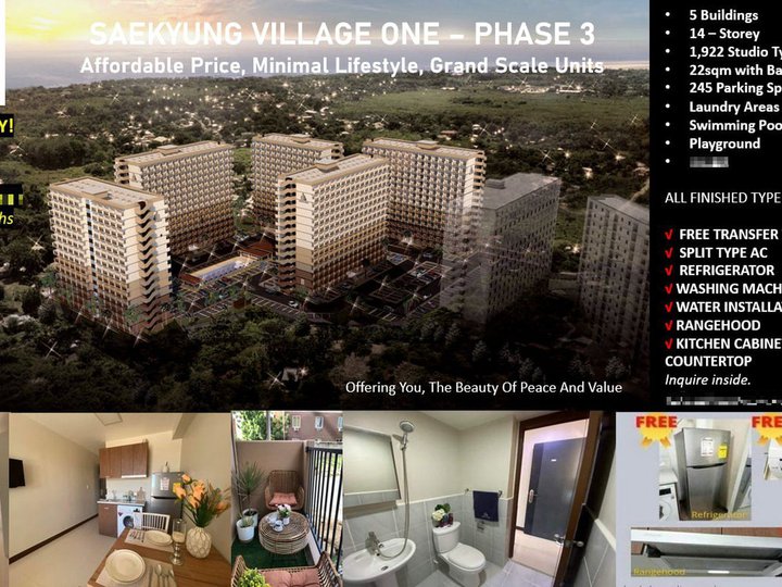 Ready For Occupancy 22.00 sqm Studio Residential Condo For Sale in Lapu Lapu Cebu