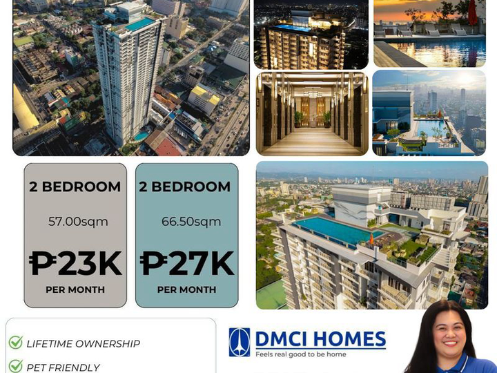 57.00sqm 2-bedroom Residential Condo For Sale in Quezon City