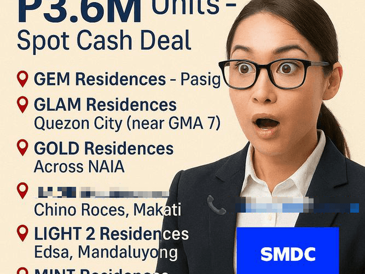 For Sale:P3.6M Non VAT Condo unit at prime locations!