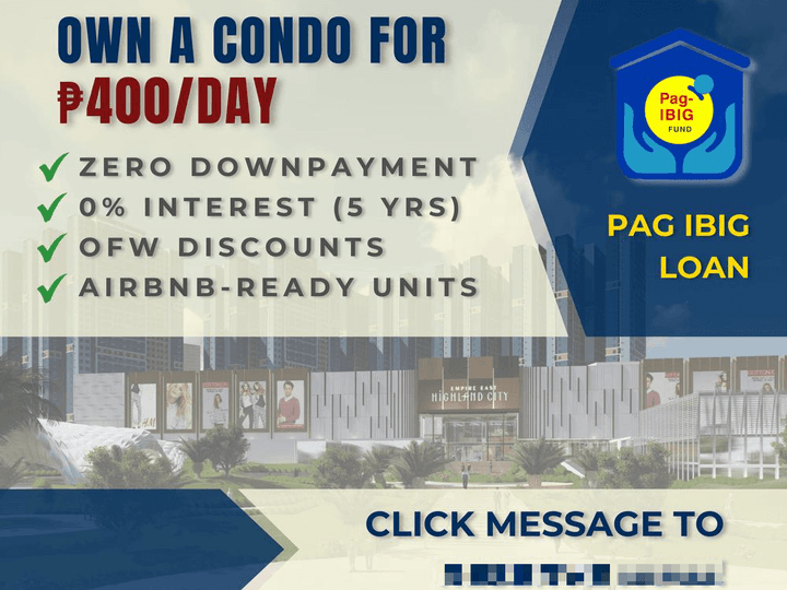Preselling Condo in Pasig for Only 12K/Month Empire East Highland City