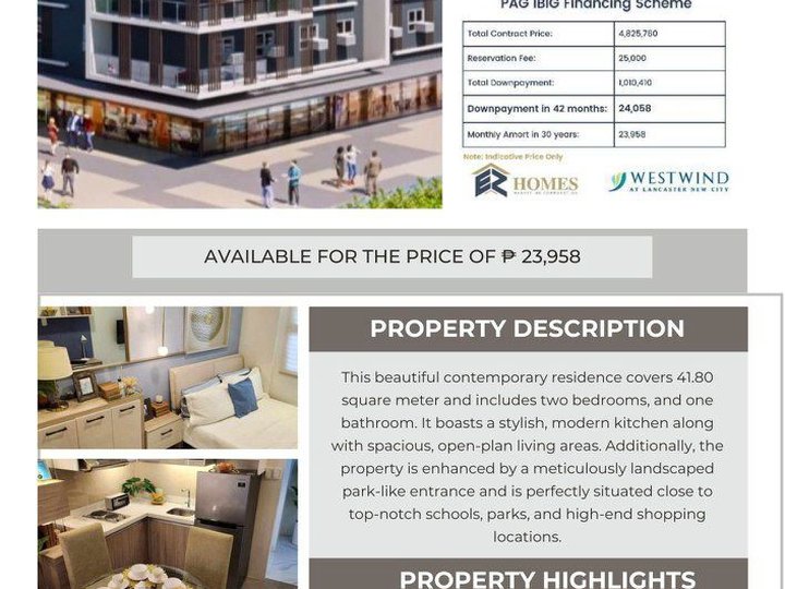 41.80 sqm 2-bedroom with balcony Residential Condo For Sale in General Trias Cavite