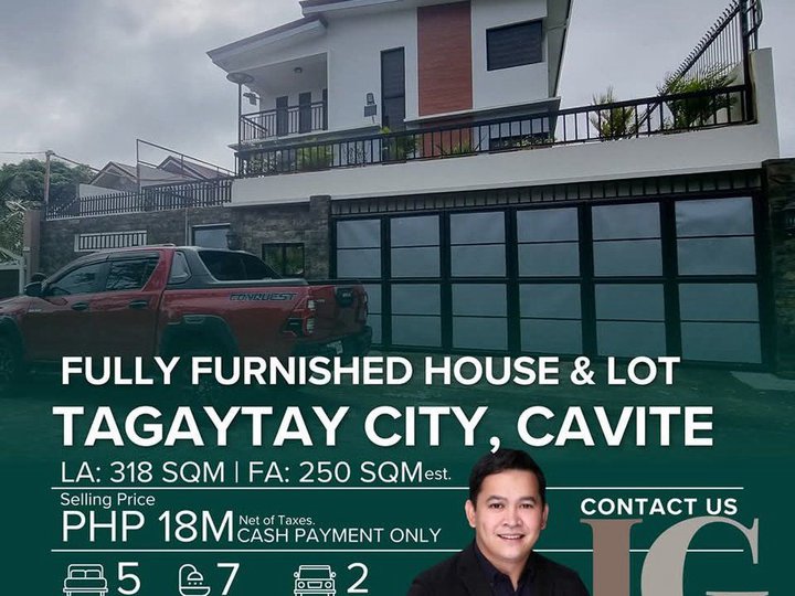 318 sqm Fully Furnished House and Lot in Tagaytay is for Sale