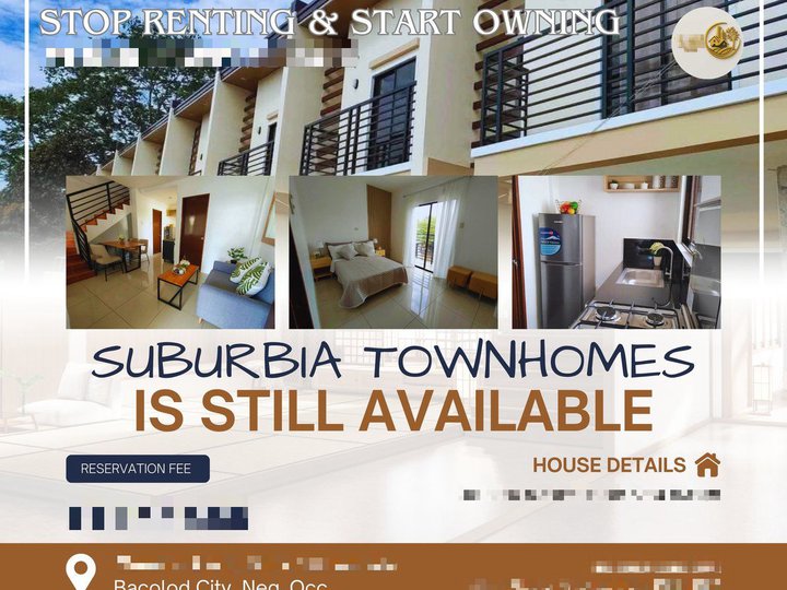 Ready For Occupancy 2-bedroom Townhouse For Sale in Bacolod Negros Occidental