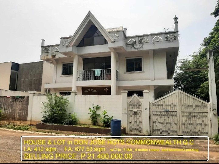 HOUSE & LOT 4 SALE Don Jose Heights, Commonwealth Q.C. Price: 21,400,000 09984687183