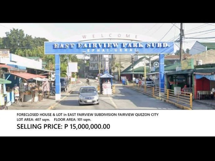 -Foreclosed house & lot 4 sale- East Fairview Subd. Brgy Fairview Quezon City 09984687183