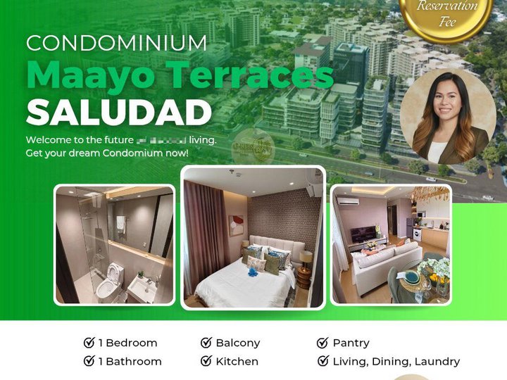 Spacious 45.90sqm 1-BR Condo with Balcony at Maayo Terraces, Saludad, Bacolod.