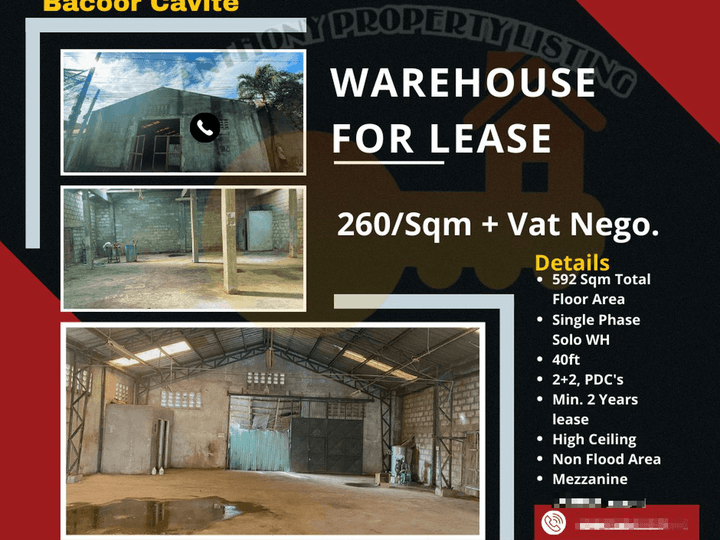 Warehouse For Rent in Bacoor Cavite