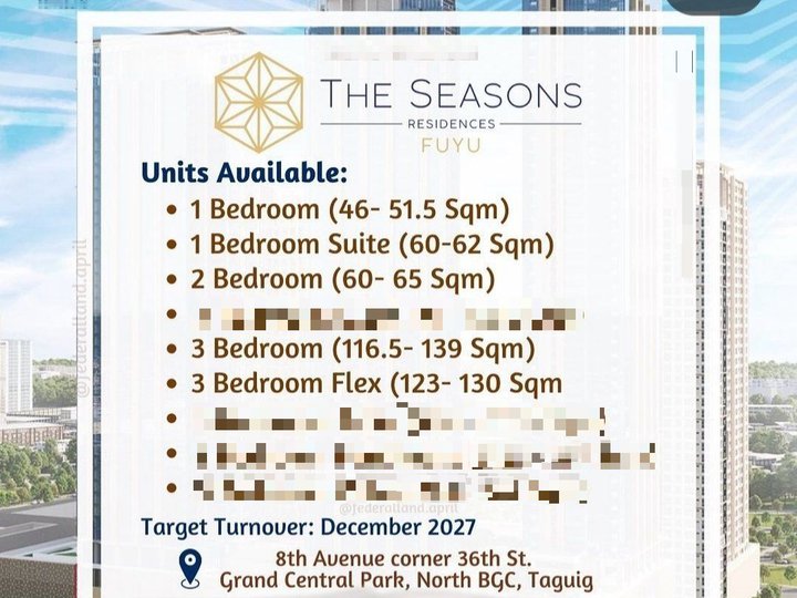 Ready For Occupancy 311.00 sqm 3-bedroom Condotel For Sale in BGC Taguig