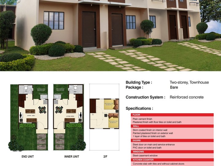 2-bedroom Angelique Townhouse For Sale in Sorsogon