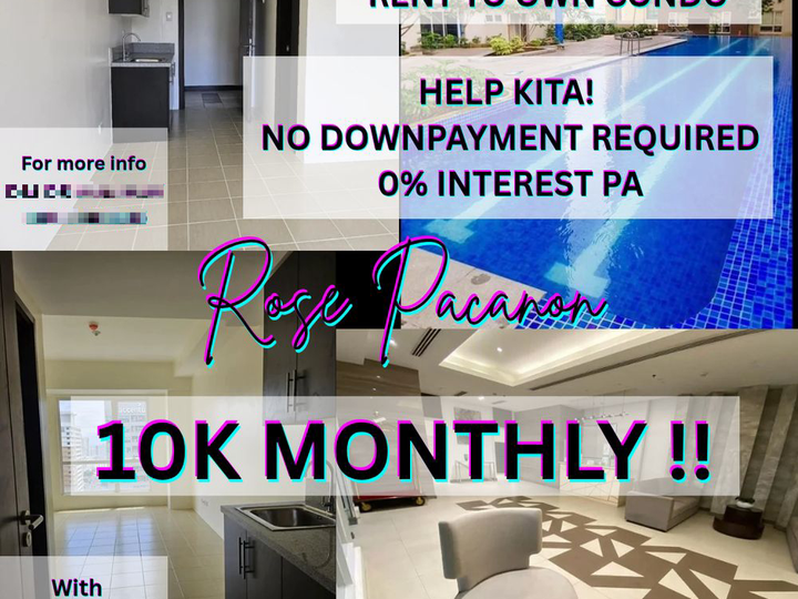 Rent to Own Condo No Downpayment 10k Monthly 0% Interest in 4years Pasig Cainta Mandaluyong Shaw Bgc