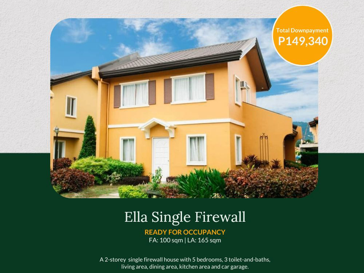 149K RFO "Ella" Single Detached , 5BR-3TB in Carcar City