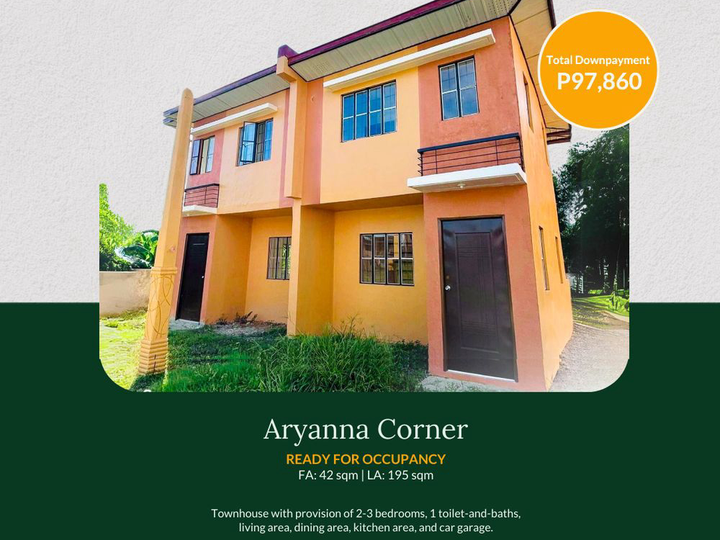 97K RFO "Aryanna"-Corner Unit,2-3BR in Carcar City