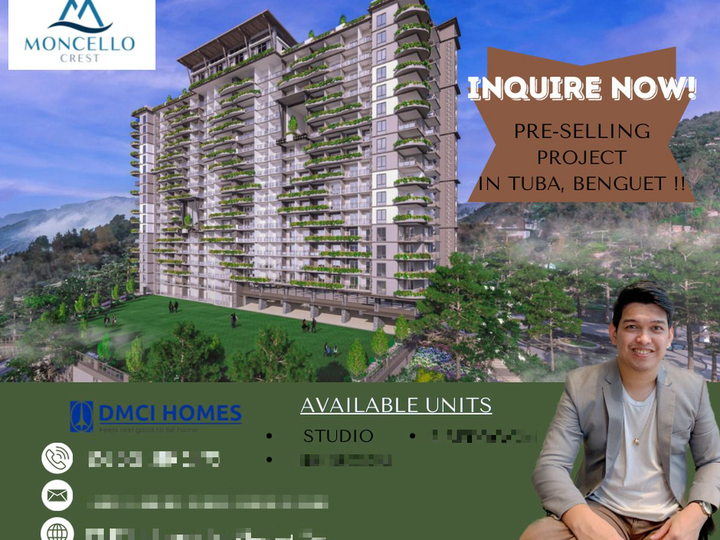 DMCI Homes Moncello Crest near Baguio: 35.00 sqm Studio Condotel For Sale