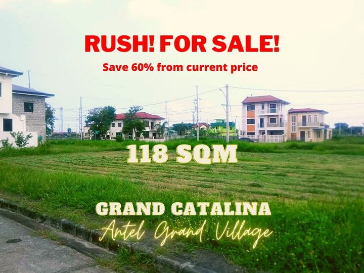 Free Transfer Title118 SQM Lot for Sale in Antel Grand Village