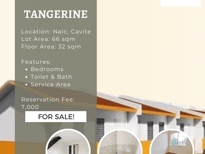 1BR Tangerine Rowhouse For Sale in Naic Cavite