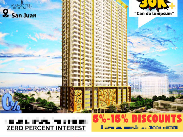 2 BEDROOM IN MANGO TREE RESIDENCES IN SAN JUAN NEAR ORTIGAS (RFO) 500K DOWNPAYMENT TO MOVE IN