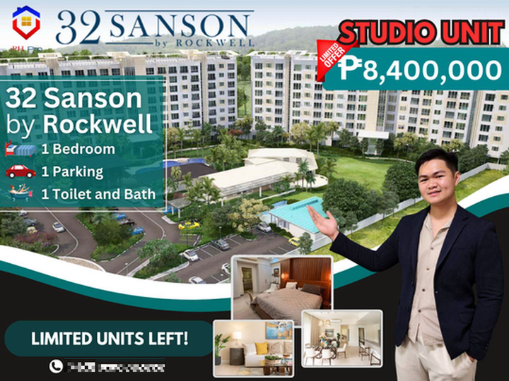 Studio Unit Condo at 32 Sanson by Rockwell