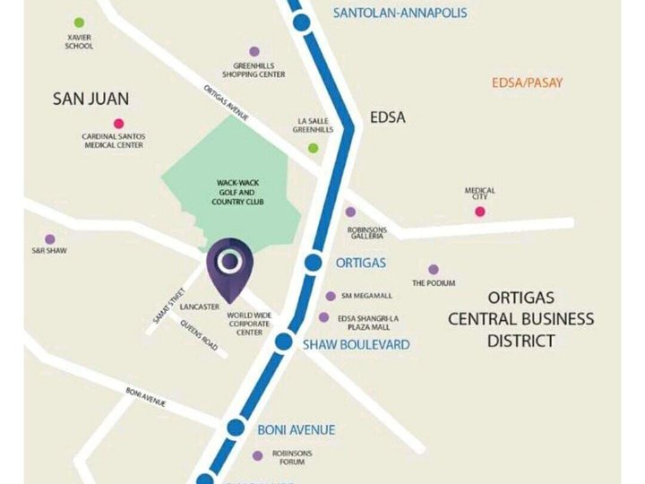 P15,000 month Condo Studio in Paddington Place, Mandaluyong along Edsa