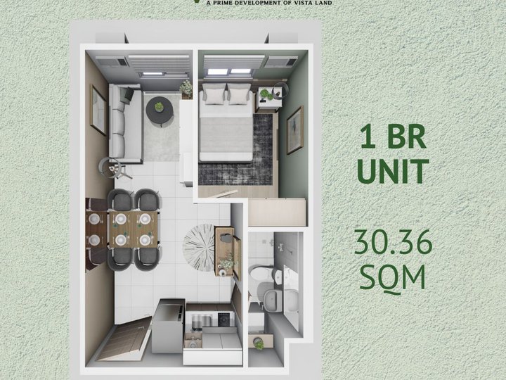 30.36 sqm 1-bedroom Condo For Sale in Cabanatuan Nueva Ecija