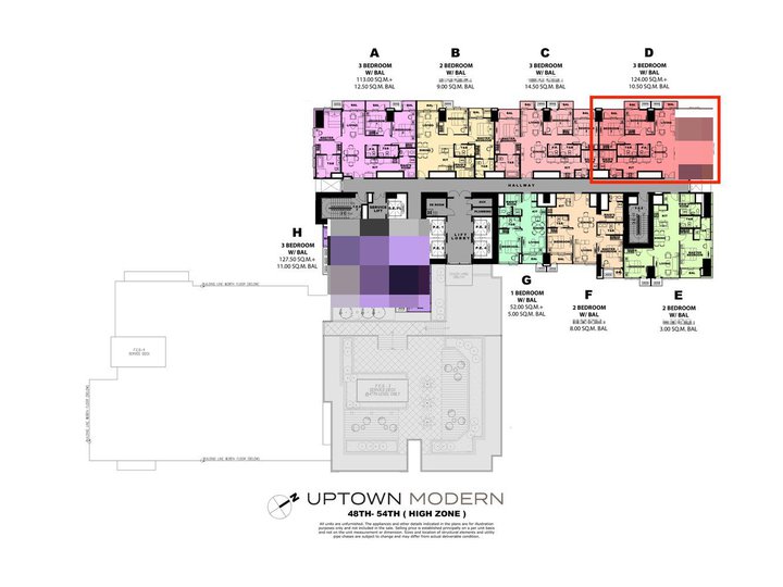 Uptown Modern 3 bedroom With Balcony 134.5 sqm Preselling Bgc Condo For Sale Taguig City