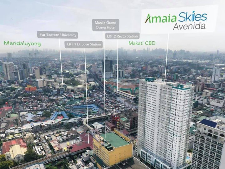 AMAIA SKIES AVENIDA TOWER 2 CONDO 1 BR WITH GARDEN FOR SALE IN STA CRUZ MANILA